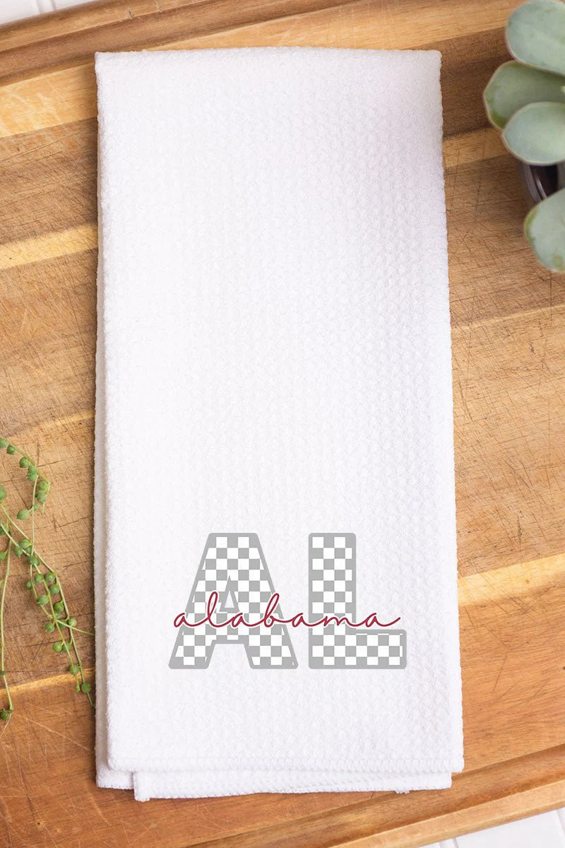 Alabama Checkered Waffle Kitchen Towel APRILSS