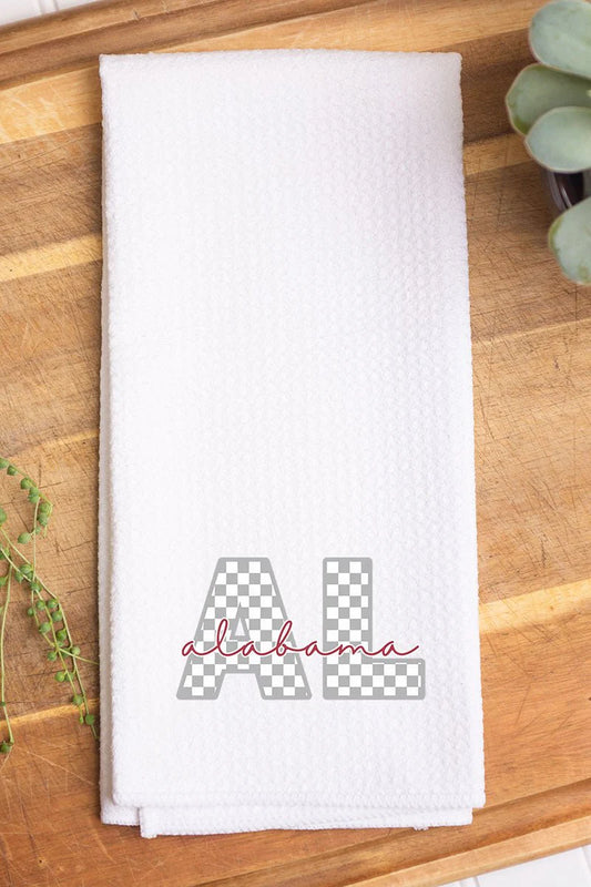 Alabama Checkered Waffle Kitchen Towel APRILSS